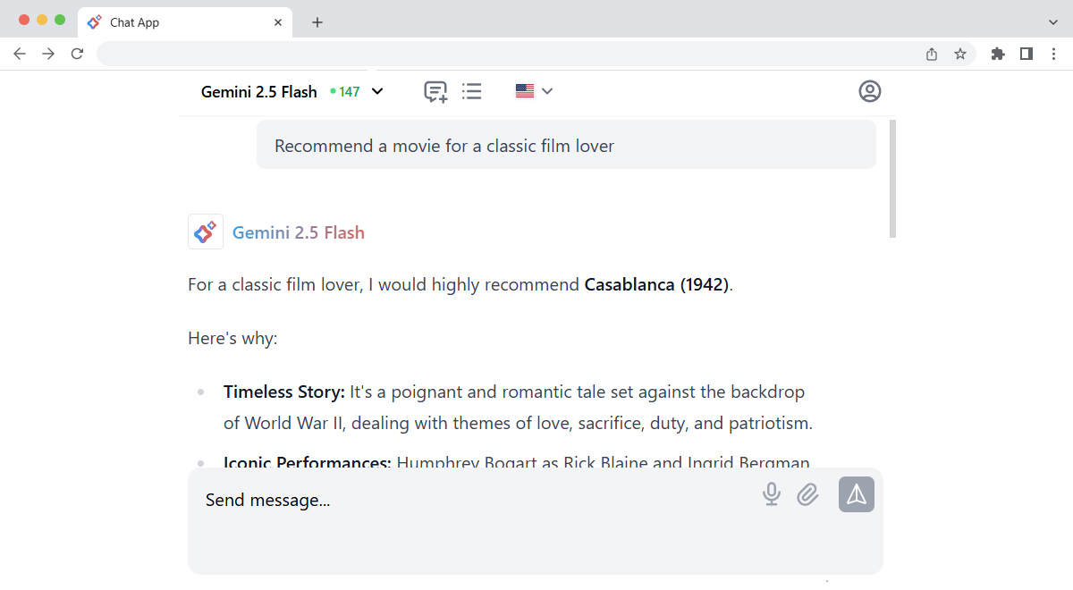 Google Gemini AI Chrome Extension Interface